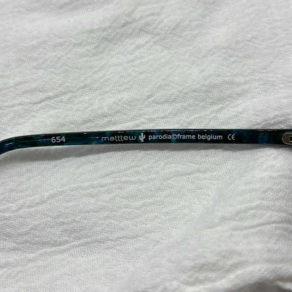 NWOT Matttew Parodia Eyeglass Frame in Blue Marble